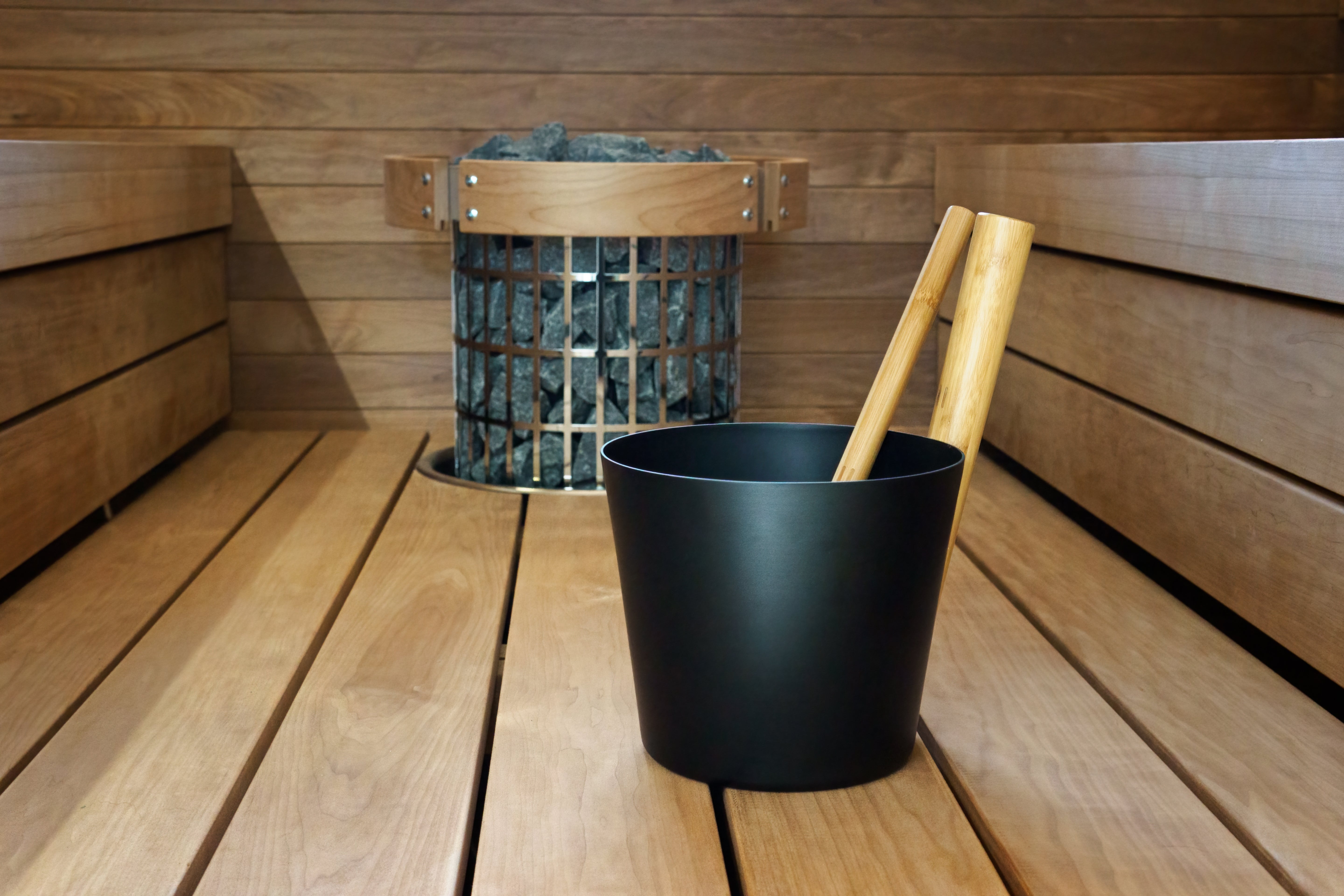 Aufgusseimer in der Sauna